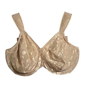 Wacoal Full Figure Bra Beige Floral Lace‎ Underwire Size 38H
